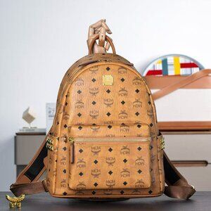 MCM stark side studs backpack in visetos